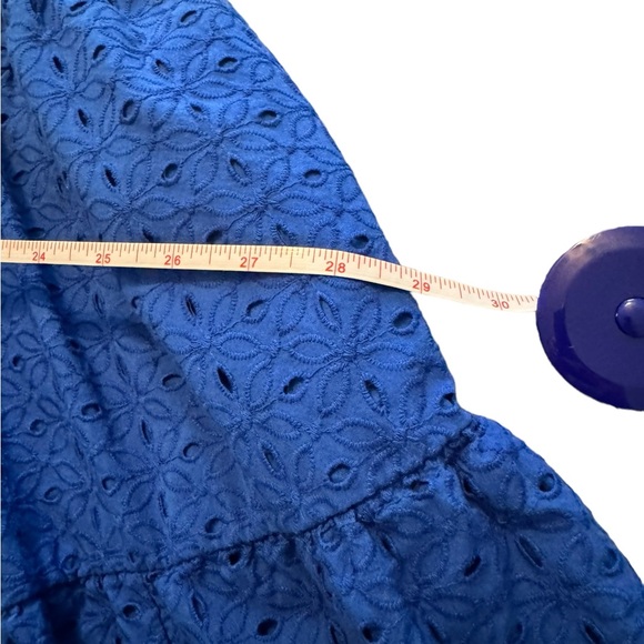 Crown & Ivy Colbaly Blue Mini Dress-Eyelet, Cottage, Coastal, Boho, Maximalist! - Picture 15 of 15
